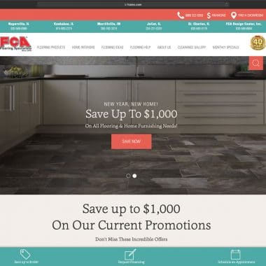 FCA Flooring Specialists Website Homepage
